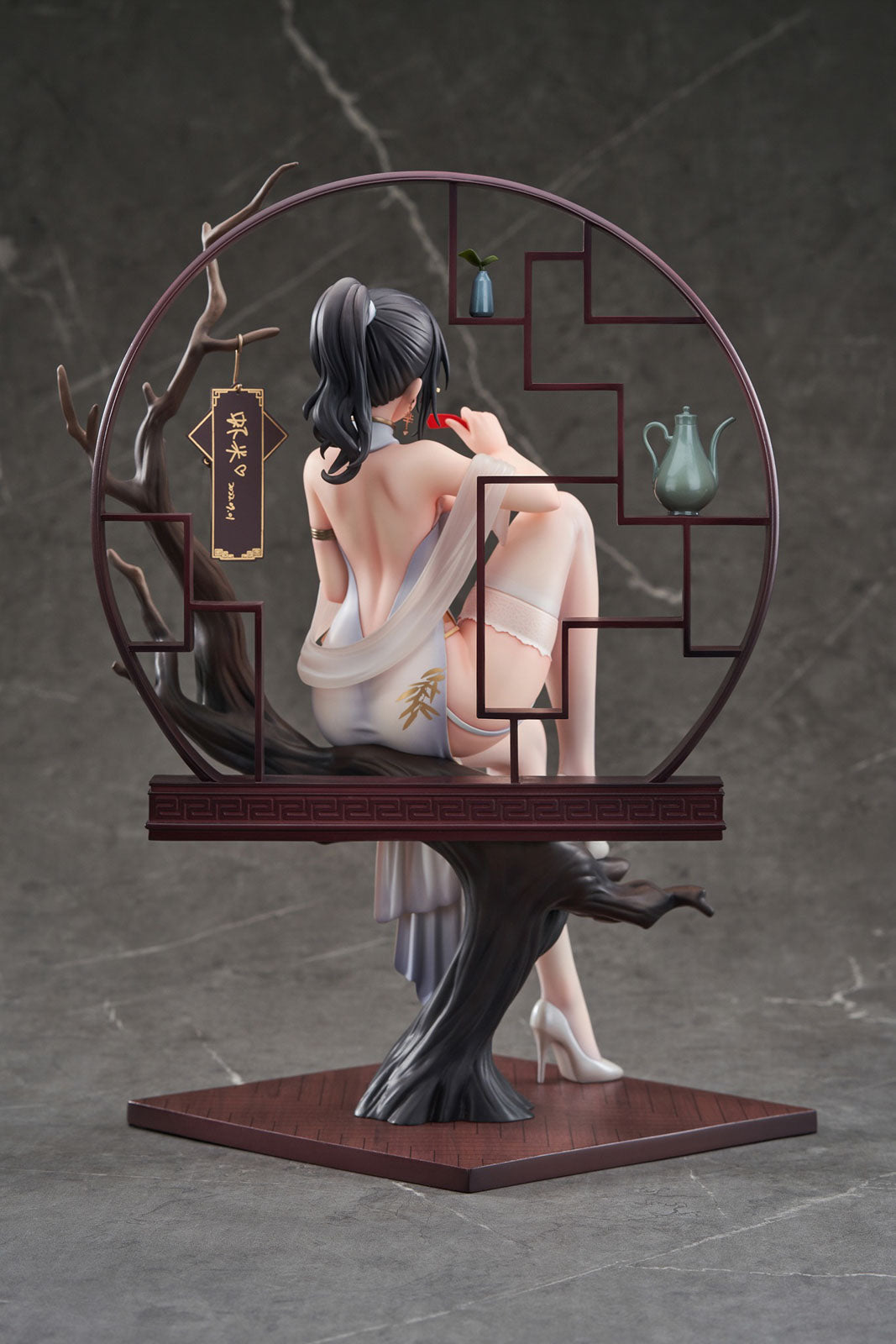 Xiami Chinese Dress Set of Black and White 10in 1/7 Figure PVC Statue Apex NIB