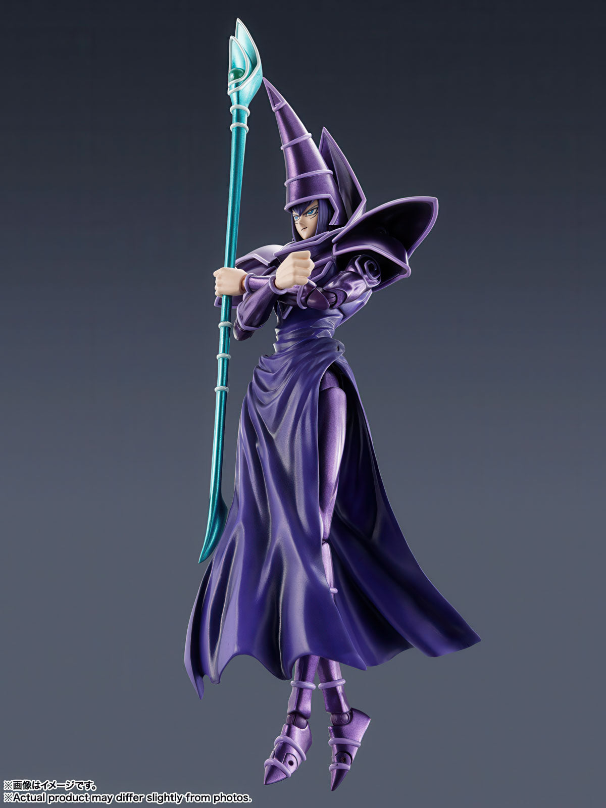 Yu-Gi-Oh! DM Dark Magician 7.3in Anime Action Figure S.H.MonsterArts Bandai NIB
