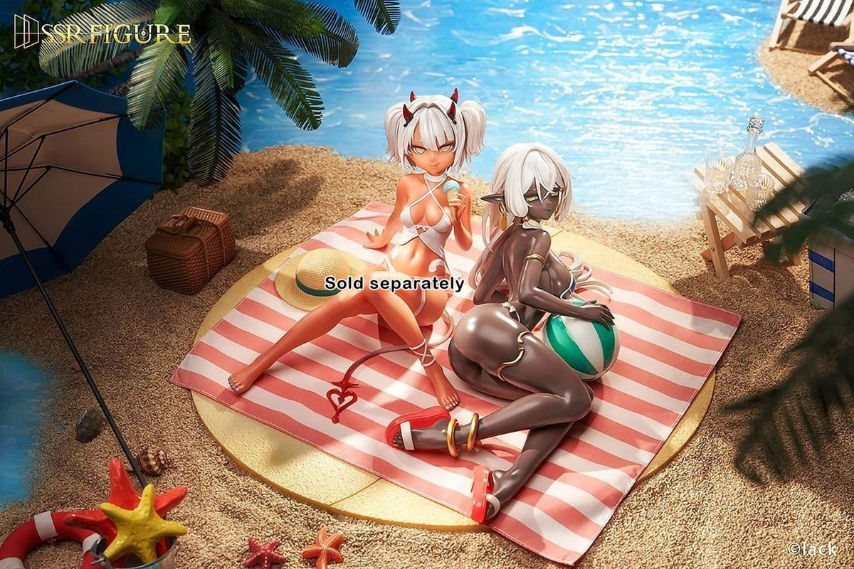Schwarz Dunkelelfen Tänzerin Sommer 1/7 Scale Anime PVC Figur Figuren SSR FIGURE NIB